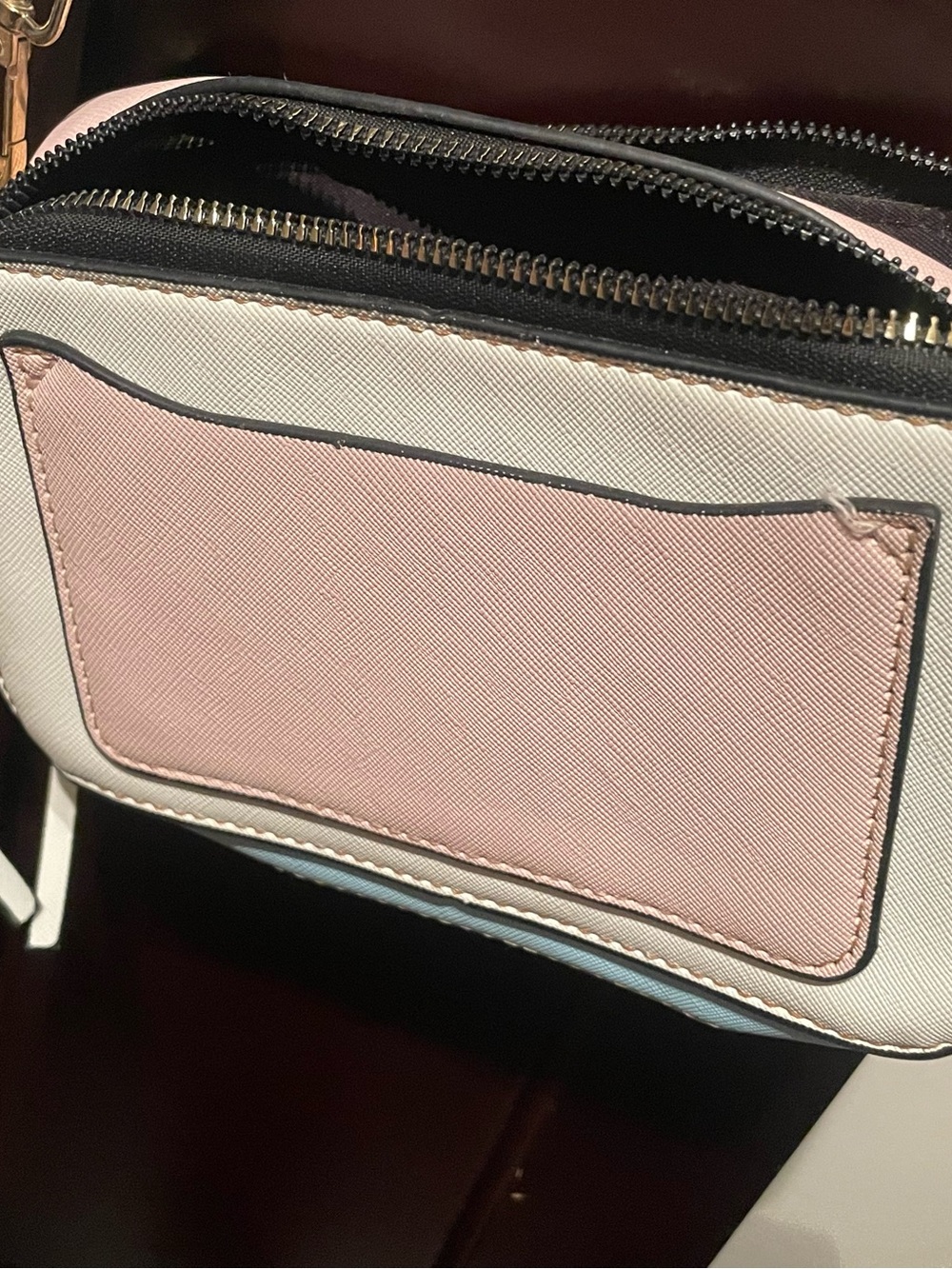 Marc Jacobs White and Blush Crossbody with Branded Strap - Picture 2 of 5